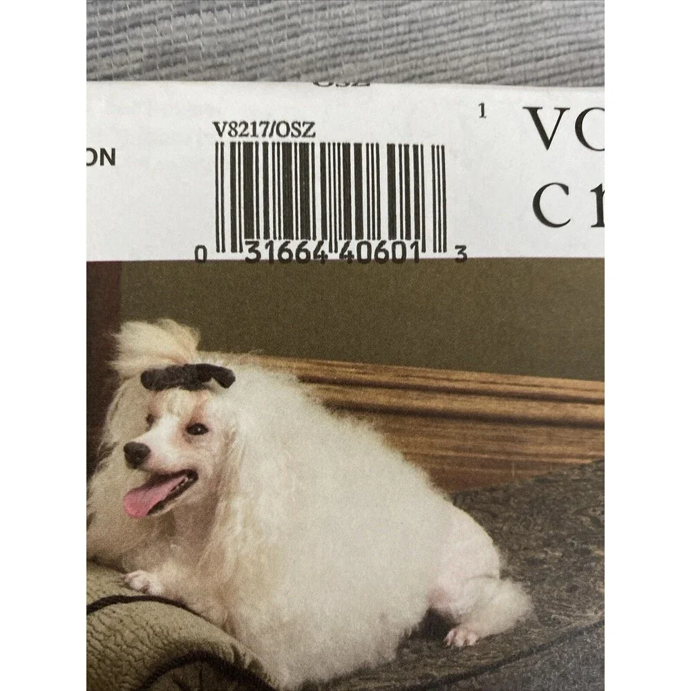 Poodle Dog Bed Patterns NIP Uncut Patterns With instructions Vogue V8217